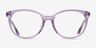 Armani Exchange AX3109F Shiny Transparent Violet AcétateMontures de lunettes de vue d'EyeBuyDirect, Vue de Face