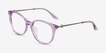 Armani Exchange AX3109F Shiny Transparent Violet AcetateEyeglass Frames from EyeBuyDirect, Angle View