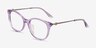 Armani Exchange AX3109F Shiny Transparent Violet AcétateMontures de lunettes de vue d'EyeBuyDirect, Vue d'Angle