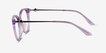 Armani Exchange AX3109F Shiny Transparent Violet AcetateEyeglass Frames from EyeBuyDirect, Side View