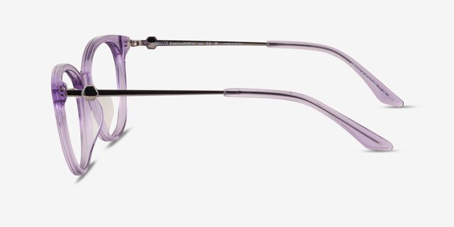 Armani Exchange AX3109F Shiny Transparent Violet AcetateEyeglass Frames from EyeBuyDirect, Side View