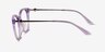 Armani Exchange AX3109F Shiny Transparent Violet AcétateMontures de lunettes de vue d'EyeBuyDirect, Vue de Côté