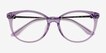 Armani Exchange AX3109F Shiny Transparent Violet AcetateEyeglass Frames from EyeBuyDirect, Closed View