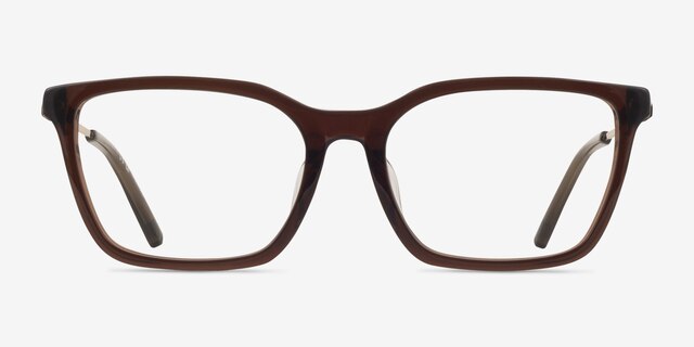 Armani Exchange AX3113F Shiny Transparent Brown AcetateEyeglass Frames from EyeBuyDirect, Front View