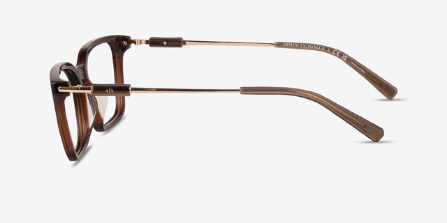Armani Exchange AX3113F Shiny Transparent Brown AcetateEyeglass Frames from EyeBuyDirect, Side View