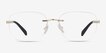 Coach HC5206D Shiny Light Gold MetalEyeglass Frames from EyeBuyDirect, Front View