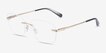 Coach HC5206D Shiny Light Gold MetalEyeglass Frames from EyeBuyDirect, Angle View