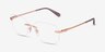 Coach HC5206D Shiny Rose Gold MetalEyeglass Frames from EyeBuyDirect, Angle View