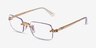 Ray-Ban RB3928V Arista Gold MétalMontures de lunettes de vue d'EyeBuyDirect, Vue d'Angle