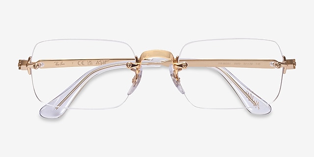 Ray-Ban RB3928V Arista Gold MetalEyeglass Frames from EyeBuyDirect, Closed View