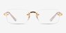 Ray-Ban RB3928V Arista Gold MétalMontures de lunettes de vue d'EyeBuyDirect, Vue de Face