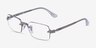 Ray-Ban RB3928V Gray MetalEyeglass Frames from EyeBuyDirect, Angle View