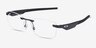 Oakley Steakhouse 1.0 Satin Black MetalEyeglass Frames from EyeBuyDirect, Angle View