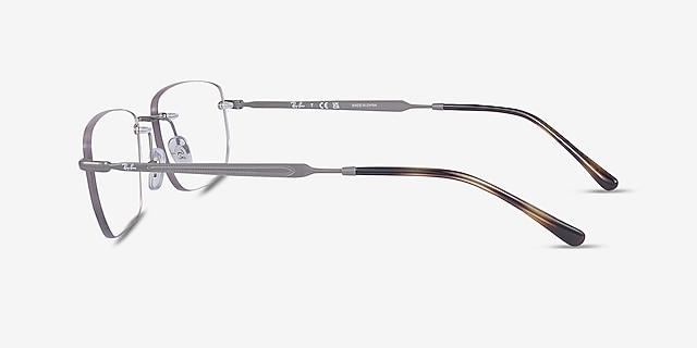 Ray-Ban RB3768V Gray MetalEyeglass Frames from EyeBuyDirect, Side View