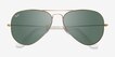 Ray-Ban RB3025 Aviator Gold MetalSunglass Frames from EyeBuyDirect, Closed View
