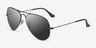 Ray-Ban RB3025 Aviator Black MetalSunglass Frames from EyeBuyDirect, Angle View