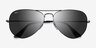 Ray-Ban RB3025 Aviator Black MetalSunglass Frames from EyeBuyDirect, Closed View