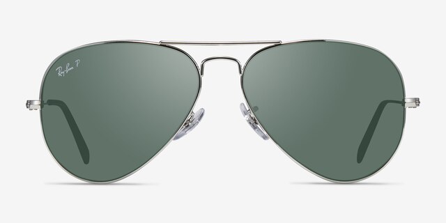 Ray-Ban RB3025 Aviator Silver MetalSunglass Frames from EyeBuyDirect, Front View