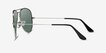 Ray-Ban RB3025 Aviator Silver MetalSunglass Frames from EyeBuyDirect, Side View