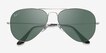 Ray-Ban RB3025 Aviator Silver MetalSunglass Frames from EyeBuyDirect, Closed View