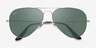 Ray-Ban RB3025 Aviator Silver MetalSunglass Frames from EyeBuyDirect, Closed View