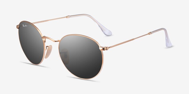 Ray-Ban RB3447 Round Arista MetalSunglass Frames from EyeBuyDirect, Angle View
