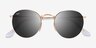 Ray-Ban RB3447 Round Arista MetalSunglass Frames from EyeBuyDirect, Closed View