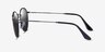Ray-Ban RB3447 Round Matte Gunmetal MetalSunglass Frames from EyeBuyDirect, Side View