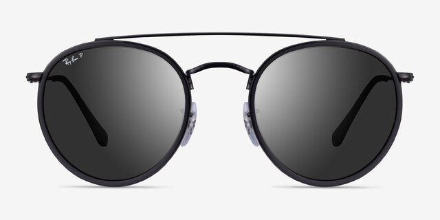 Ray-Ban RB3647N Round Black MetalSunglass Frames from EyeBuyDirect, Front View