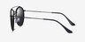 Ray-Ban RB3647N Round Black MetalSunglass Frames from EyeBuyDirect, Side View