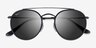 Ray-Ban RB3647N Round Black MetalSunglass Frames from EyeBuyDirect, Closed View