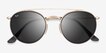 Ray-Ban RB3647N Round Arista MetalSunglass Frames from EyeBuyDirect, Closed View