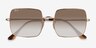 Ray-Ban RB1971 Square Gold MetalSunglass Frames from EyeBuyDirect, Closed View