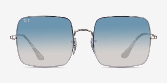Ray-Ban RB1971 Square Silver MetalSunglass Frames from EyeBuyDirect, Front View