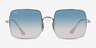 Ray-Ban RB1971 Square Silver MetalSunglass Frames from EyeBuyDirect, Front View