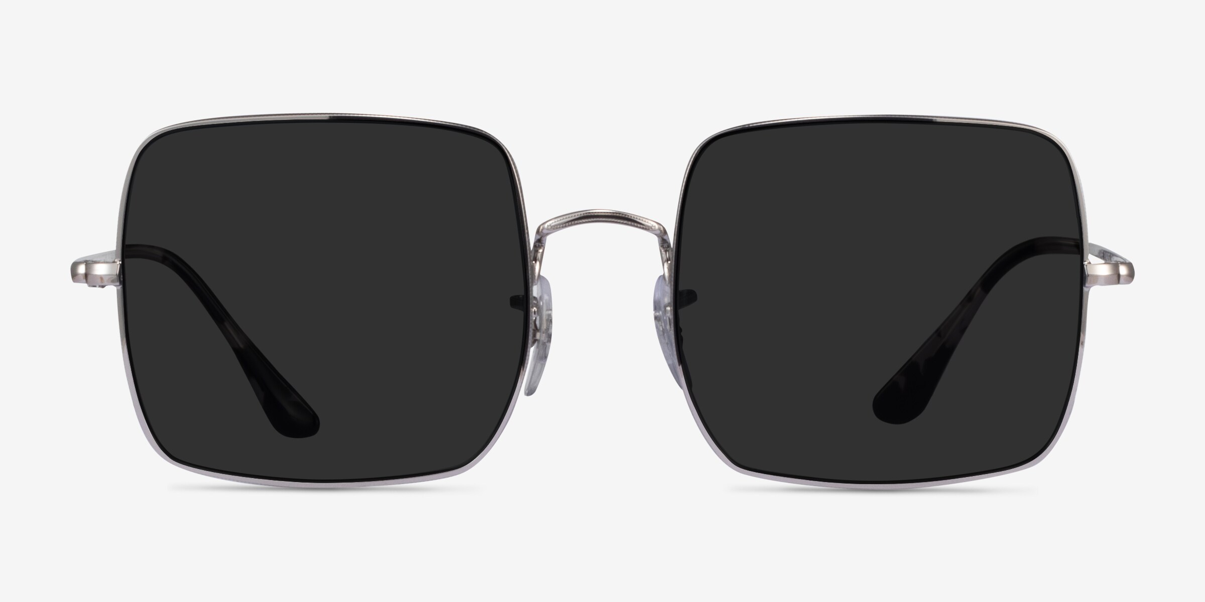 Ray-Ban RB1971 Square - Square Silver Frame Sunglasses For Women