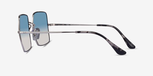 Ray-Ban RB1971 Square Silver MetalSunglass Frames from EyeBuyDirect, Side View
