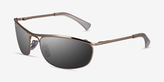 Ray-Ban RB3119 Gold MetalSunglass Frames from EyeBuyDirect, Angle View