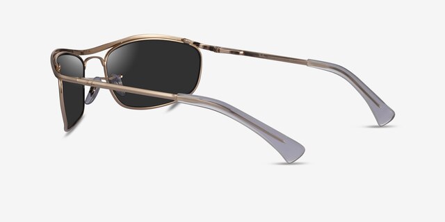 Ray-Ban RB3119 Gold MetalSunglass Frames from EyeBuyDirect, Side View