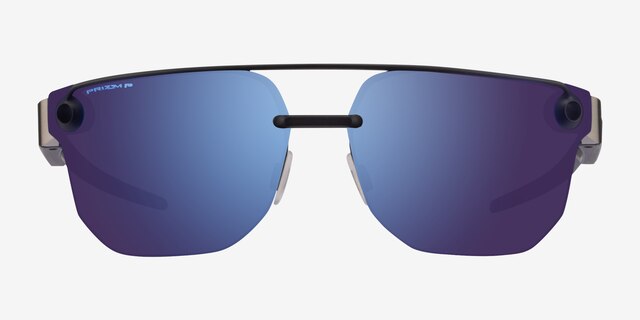 Oakley Chrystl Black MetalSunglass Frames from EyeBuyDirect, Front View