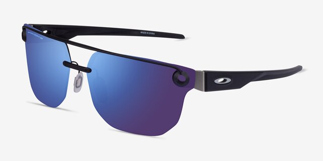 Oakley Chrystl Black MetalSunglass Frames from EyeBuyDirect, Angle View