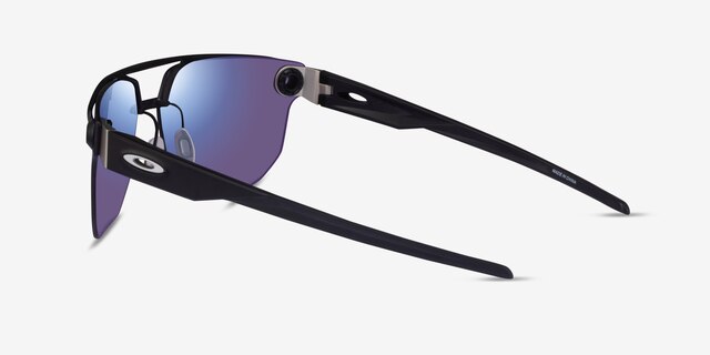 Oakley Chrystl Black MetalSunglass Frames from EyeBuyDirect, Side View