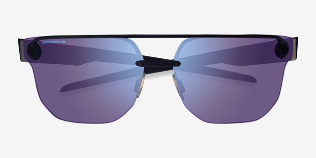 Oakley Chrystl Black MetalSunglass Frames from EyeBuyDirect, Closed View