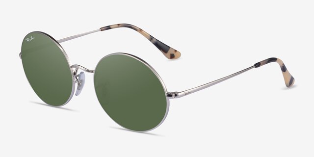 Ray-Ban RB1970 Silver Ivory Tortoise MetalSunglass Frames from EyeBuyDirect, Angle View