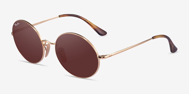 Ray-Ban RB1970 Gold MetalSunglass Frames from EyeBuyDirect, Angle View