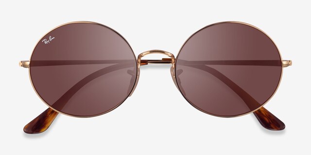Ray-Ban RB1970 Gold MetalSunglass Frames from EyeBuyDirect, Closed View