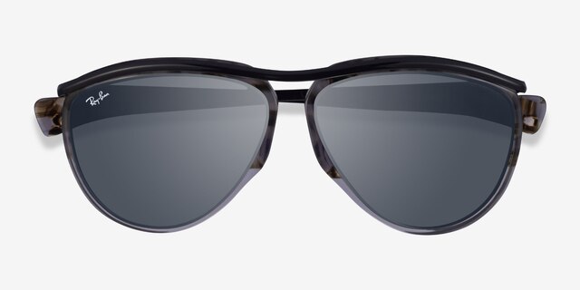 Ray-Ban RB2219 Havana MetalSunglass Frames from EyeBuyDirect, Closed View