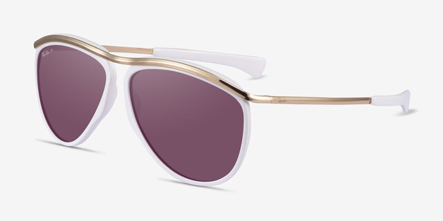 Ray-Ban RB2219 White MetalSunglass Frames from EyeBuyDirect, Angle View