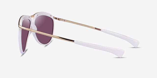 Ray-Ban RB2219 White MetalSunglass Frames from EyeBuyDirect, Side View