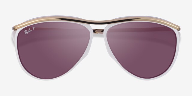 Ray-Ban RB2219 White MetalSunglass Frames from EyeBuyDirect, Closed View